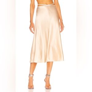 NWT - Champagne Gold Silk Skirt